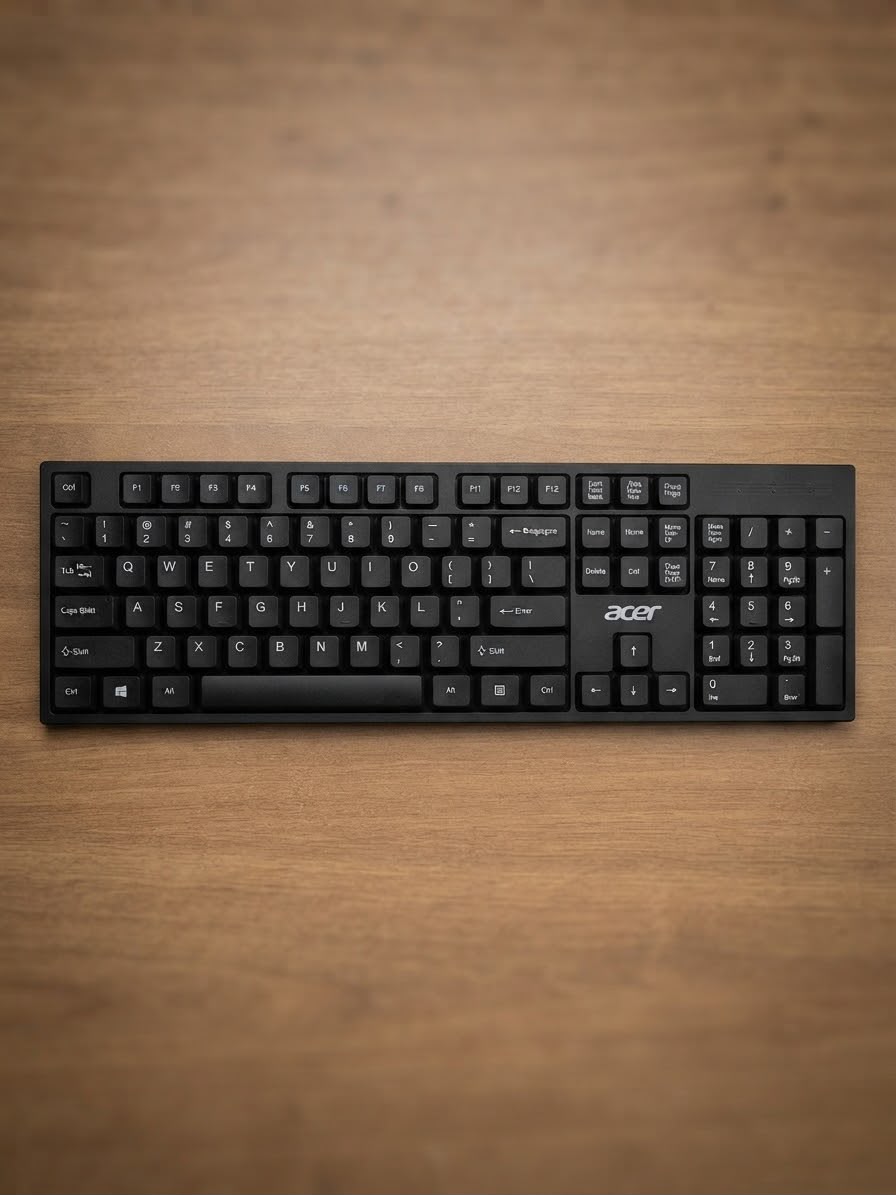 RIVENDITA PRODOTTI DA UFFICIO | Tastiera Nera Layout US K-212B a MembranaRIVENDITA PRODOTTI DA UFFICIO | Tastiera da Ufficio Silenziosa a Membrana Acer K-212B Nera - Layout US